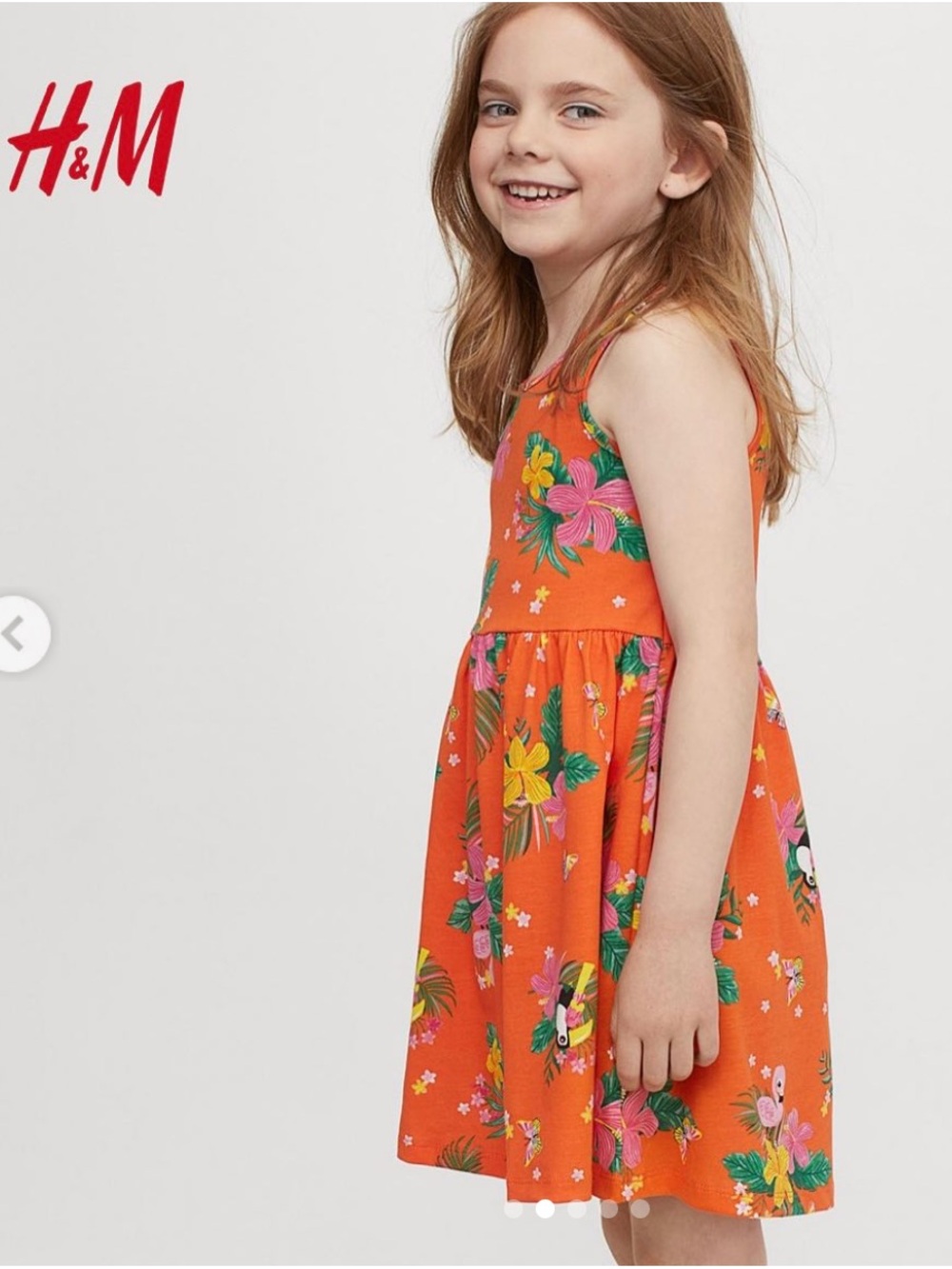 H&M Orange Floral Sundress for Kids